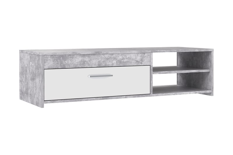 Iztaza Tv-bänk 120 cm - Betonggrå/Vit - Möbler - Tv möbel & mediamöbel - TV bänk & mediabänk