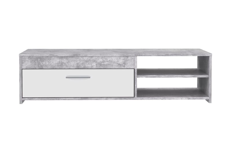 Iztaza Tv-bänk 120 cm - Betonggrå/Vit - Möbler - Tv möbel & mediamöbel - TV bänk & mediabänk