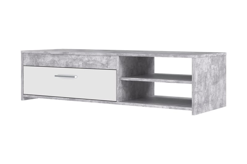 Iztaza Tv-bänk 120 cm - Betonggrå/Vit - Möbler - Tv möbel & mediamöbel - TV bänk & mediabänk