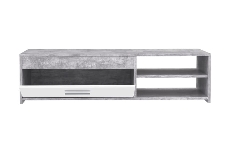 Iztaza Tv-bänk 120 cm - Betonggrå/Vit - Möbler - Tv möbel & mediamöbel - TV bänk & mediabänk
