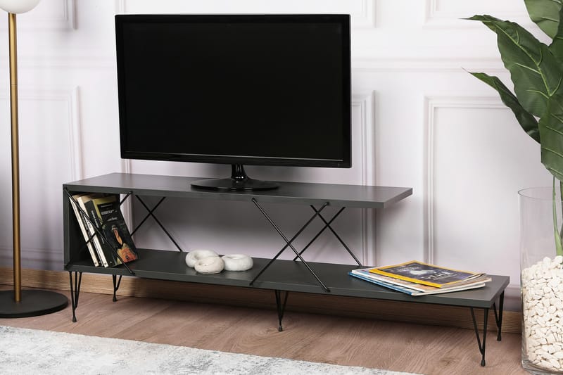 Jaennis Tv-bänk 120 cm - Antracit - Möbler - Tv möbel & mediamöbel - TV bänk & mediabänk