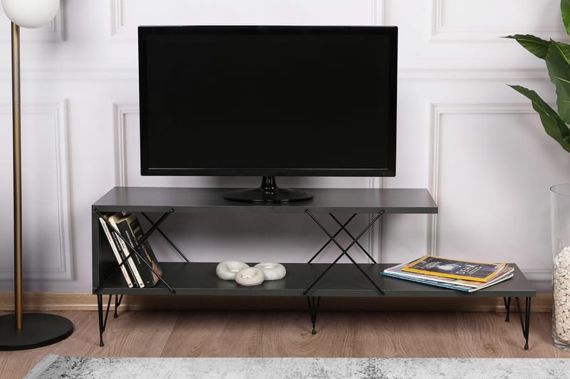 Jaennis Tv-bänk 120 cm - Antracit - TV bänk & mediabänk