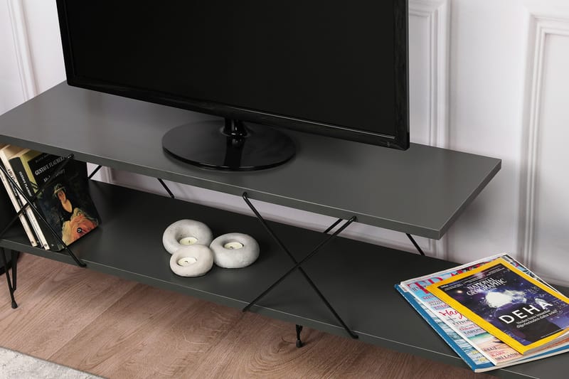 Jaennis Tv-bänk 120 cm - Antracit - Möbler - Tv möbel & mediamöbel - TV bänk & mediabänk