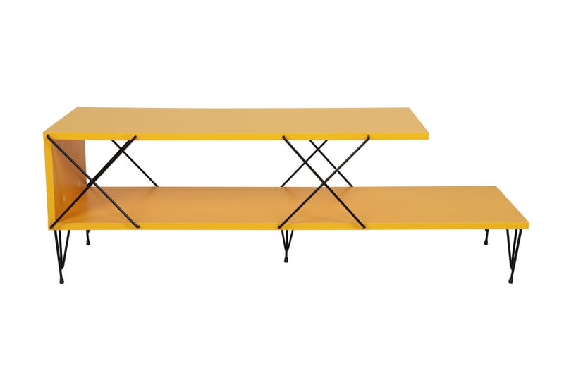 Jaennis Tv-bänk 120 cm - Gul - Möbler - Tv möbel & mediamöbel - TV bänk & mediabänk