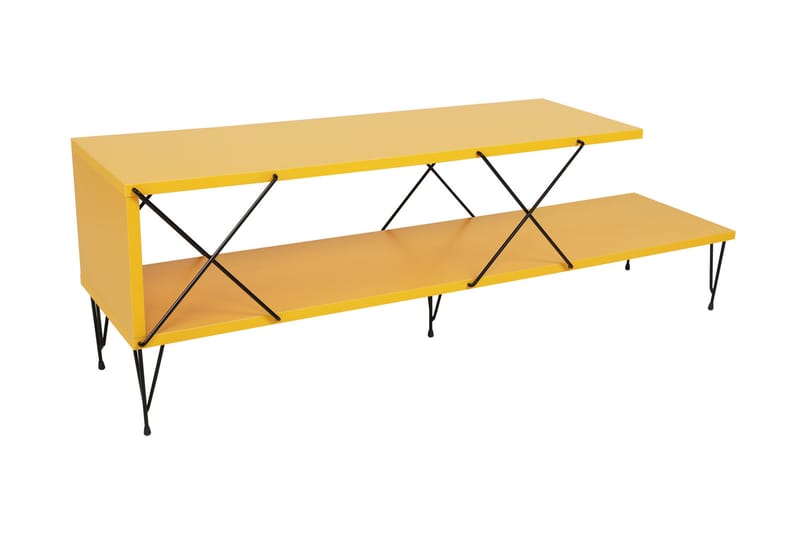 Jaennis Tv-bänk 120 cm - Gul - Möbler - Tv möbel & mediamöbel - TV bänk & mediabänk