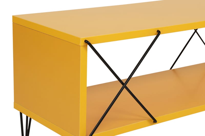 Jaennis Tv-bänk 120 cm - Gul - Möbler - Tv möbel & mediamöbel - TV bänk & mediabänk