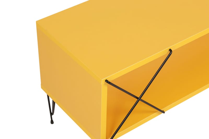 Jaennis Tv-bänk 120 cm - Gul - Möbler - Tv möbel & mediamöbel - TV bänk & mediabänk