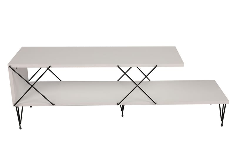 Jaennis Tv-bänk 120 cm - Vit - Möbler - Tv möbel & mediamöbel - TV bänk & mediabänk