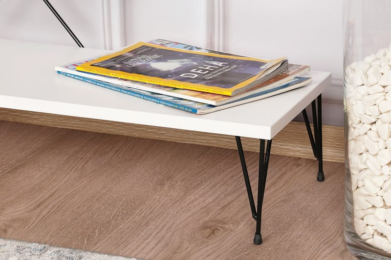 Jaennis Tv-bänk 120 cm - Vit - Möbler - Tv möbel & mediamöbel - TV bänk & mediabänk