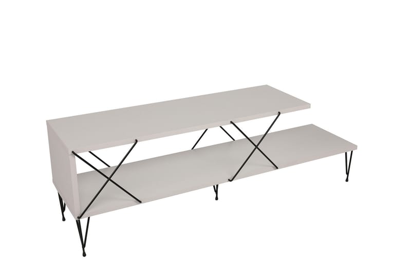 Jaennis Tv-bänk 120 cm - Vit - Möbler - Tv möbel & mediamöbel - TV bänk & mediabänk