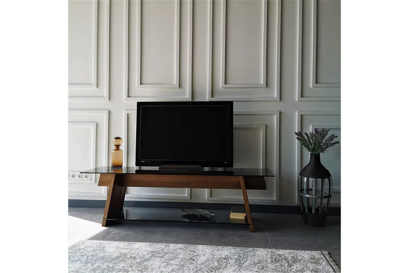 Jamerria TV-Bänk 158 cm - Valnöt/Svart - Möbler - Tv möbel & mediamöbel - TV bänk & mediabänk