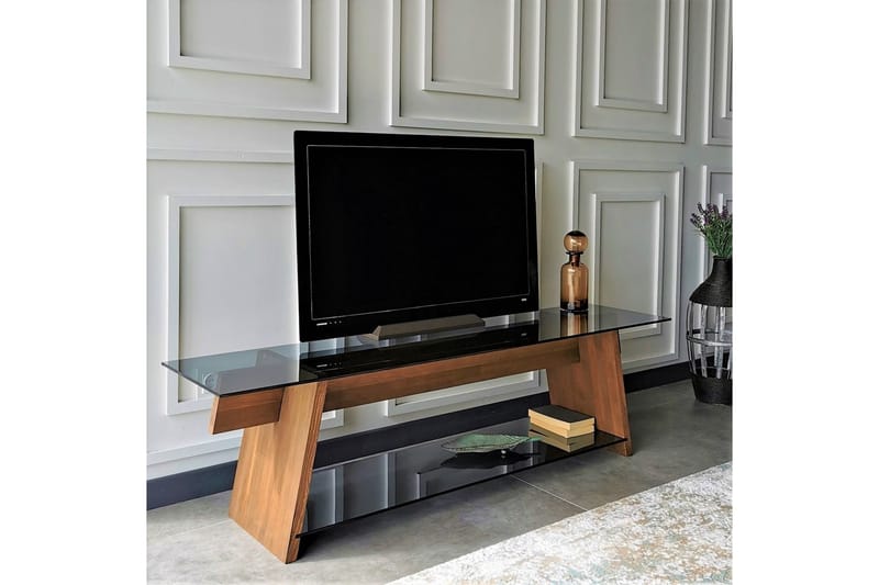 Jamerria TV-Bänk 158 cm - Valnöt/Svart - Möbler - Tv möbel & mediamöbel - TV bänk & mediabänk