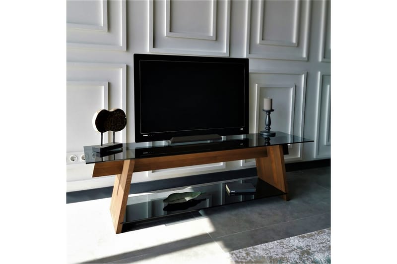 Jamerria TV-Bänk 158 cm - Valnöt/Svart - Möbler - Tv möbel & mediamöbel - TV bänk & mediabänk