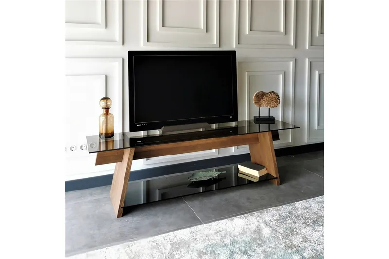 Jamerria TV-Bänk 158 cm - Valnöt/Svart - Möbler - Tv möbel & mediamöbel - TV bänk & mediabänk