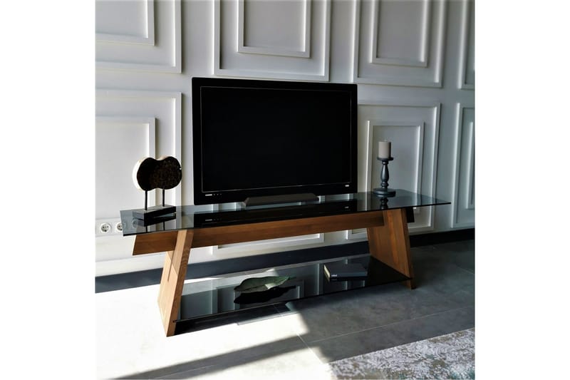 Jamerria TV-Bänk 158 cm - Valnöt/Svart - Möbler - Tv möbel & mediamöbel - TV bänk & mediabänk
