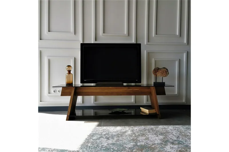 Jamerria TV-Bänk 158 cm - Valnöt/Svart - Möbler - Tv möbel & mediamöbel - TV bänk & mediabänk