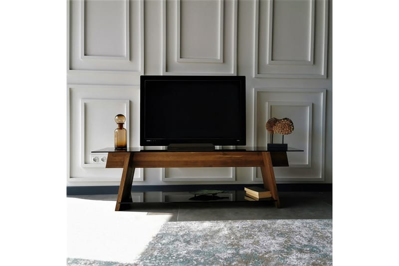 Jamerria TV-Bänk 158 cm - Valnöt/Svart - Möbler - Tv möbel & mediamöbel - TV bänk & mediabänk