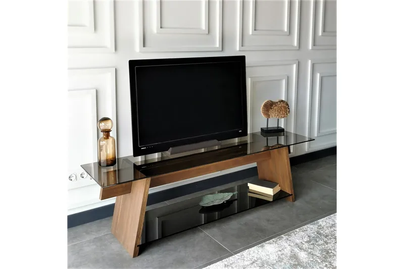 Jamerria TV-Bänk 158 cm - Valnöt/Svart - Möbler - Tv möbel & mediamöbel - TV bänk & mediabänk