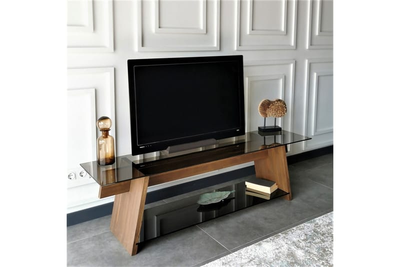 Jamerria TV-Bänk 158 cm - Valnöt/Svart - Möbler - Tv möbel & mediamöbel - TV bänk & mediabänk