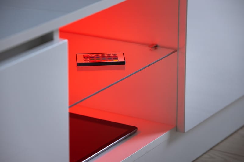 Jugansbo Tv-Bänk 120 cm LED-Belysning - Vit - Möbler - Tv möbel & mediamöbel - TV bänk & mediabänk