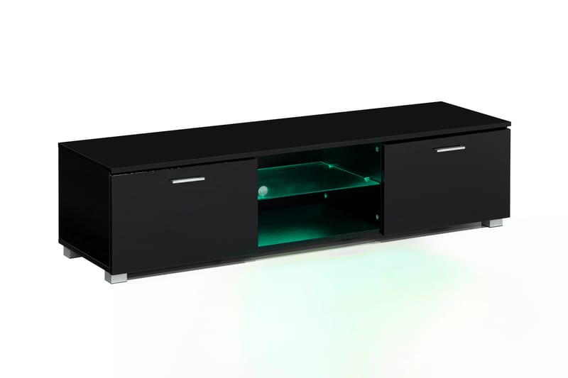 Jugansbo Tv-Bänk 140 cm LED-Belysning - Svart - Möbler - Tv möbel & mediamöbel - TV bänk & mediabänk