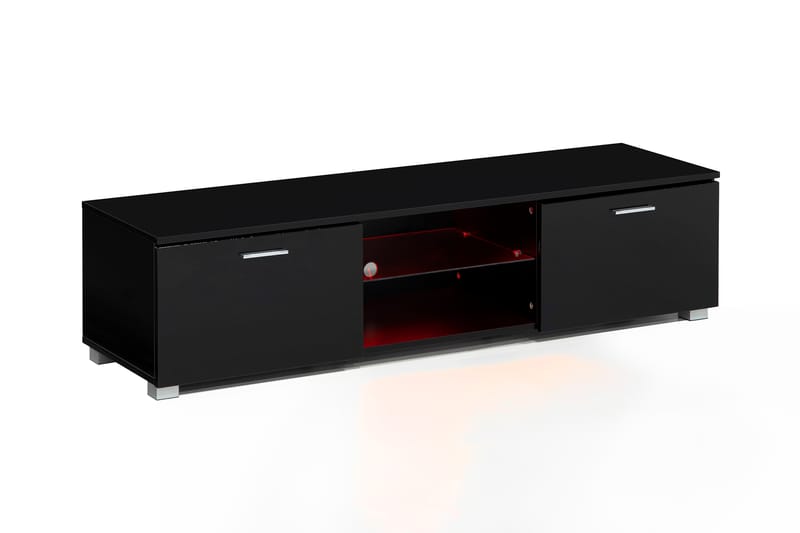 Jugansbo Tv-Bänk 140 cm LED-Belysning - Svart - Möbler - Tv möbel & mediamöbel - TV bänk & mediabänk