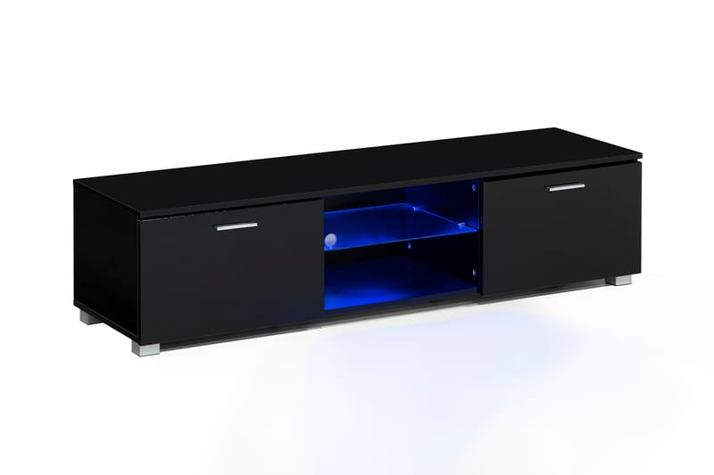 Jugansbo Tv-Bänk 140 cm LED-Belysning - Svart - Möbler - Tv möbel & mediamöbel - TV bänk & mediabänk