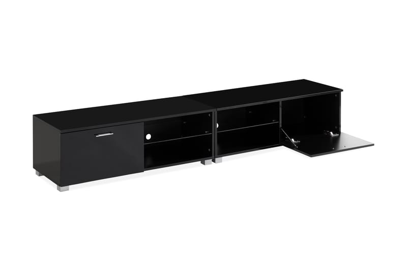 Jugansbo Tv-Bänk 200 cm LED-Belysning - Svart - Möbler - Tv möbel & mediamöbel - TV bänk & mediabänk