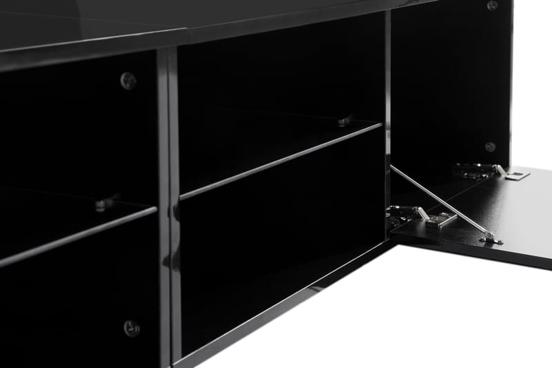 Jugansbo Tv-Bänk 200 cm LED-Belysning - Svart - Möbler - Tv möbel & mediamöbel - TV bänk & mediabänk