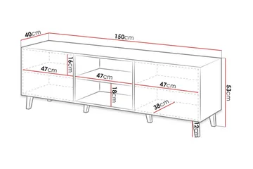 Juniskär Tv-bänk 40x52x150 cm Scandinavian Choice Vit - Möbler - Tv möbel & mediamöbel - TV bänk & mediabänk