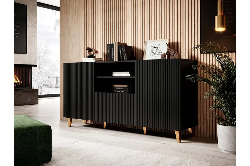 Juniskär Tv-bänk 40x82x150 cm - Svart - Möbler - Tv möbel & mediamöbel - TV bänk & mediabänk