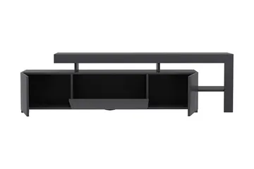 Jurukovo Golvstående TV Bänk 192 cm med Förvaring i Målat Trä - Antracit - Möbler - Tv möbel & mediamöbel - TV bänk & mediabänk