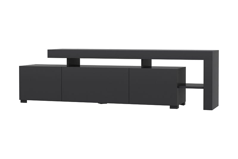 Jurukovo Golvstående TV Bänk 192 cm med Förvaring i Målat Trä - Antracit - Möbler - Tv möbel & mediamöbel - TV bänk & mediabänk