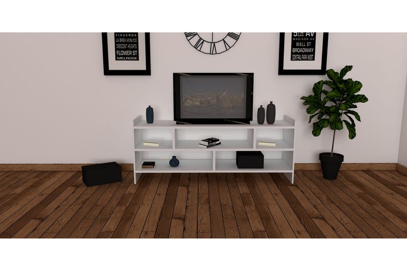 Jysaiah TV-Bänk 120 cm - Vit - Möbler - Tv möbel & mediamöbel - TV bänk & mediabänk