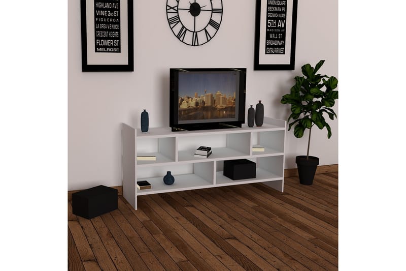 Jysaiah TV-Bänk 120 cm - Vit - Möbler - Tv möbel & mediamöbel - TV bänk & mediabänk