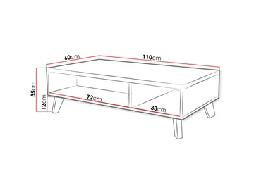 Kardos TV-bänk 110 cm - Vit/Ek - Möbler - Tv möbel & mediamöbel - TV bänk & mediabänk