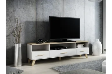 Kardos TV-bänk 180 cm i Ek - Vit|Beige - Möbler - Tv möbel & mediamöbel - TV bänk & mediabänk