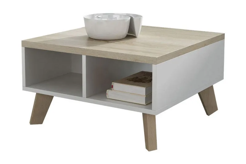 Kardos TV-bänk 60 cm, Vit/Ek