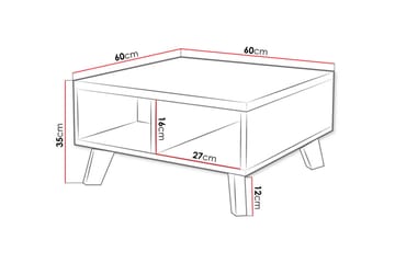 Kardos TV-bänk 60 cm - Vit/Ek - Möbler - Tv möbel & mediamöbel - TV bänk & mediabänk