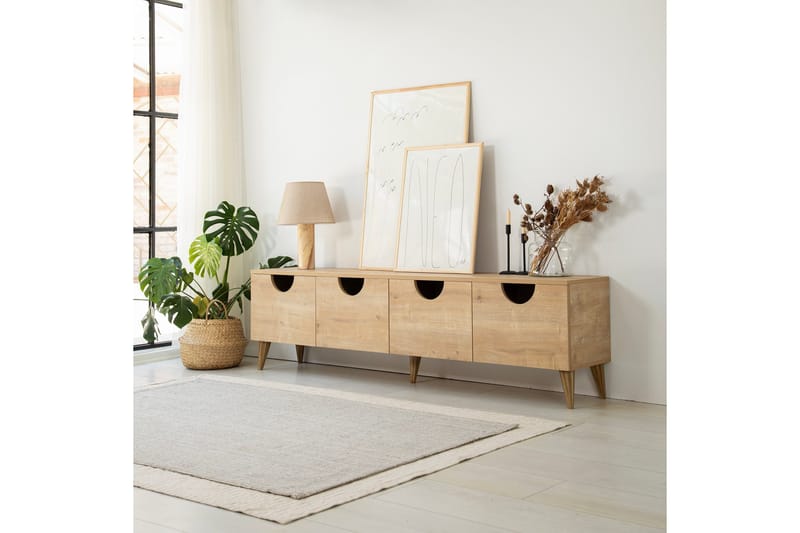 Khalidur Tv-bänk 180 cm - Ek - Möbler - Tv möbel & mediamöbel - TV bänk & mediabänk