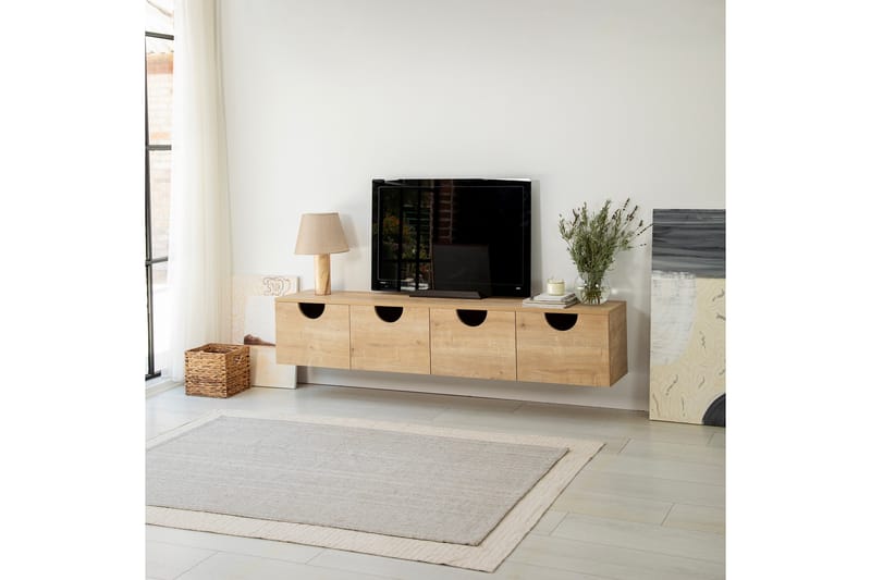 Khalidur Tv-bänk 180 cm - Ek - TV bänk & mediabänk