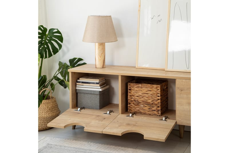 Khalidur Tv-bänk 180 cm - Ek - Möbler - Tv möbel & mediamöbel - TV bänk & mediabänk