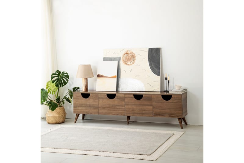 Khalidur Tv-bänk 180 cm - Valnöt - Möbler - Tv möbel & mediamöbel - TV bänk & mediabänk