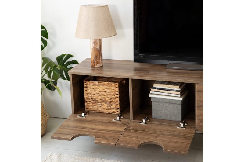 Khalidur Tv-bänk 180 cm - Valnöt - Möbler - Tv möbel & mediamöbel - TV bänk & mediabänk