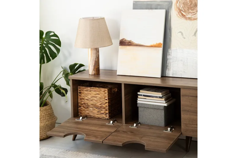 Khalidur Tv-bänk 180 cm - Valnöt - Möbler - Tv möbel & mediamöbel - TV bänk & mediabänk