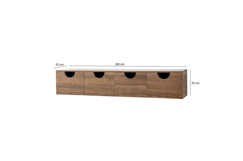 Khalidur Tv-bänk 180 cm - Valnöt - Möbler - Tv möbel & mediamöbel - TV bänk & mediabänk