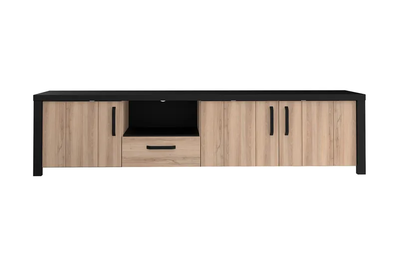 Konitsa Tv-bänk 210 cm - Brun/Svart - Möbler - Tv möbel & mediamöbel - TV bänk & mediabänk