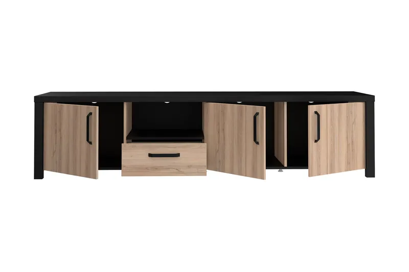 Konitsa Tv-bänk 210 cm - Brun/Svart - Möbler - Tv möbel & mediamöbel - TV bänk & mediabänk