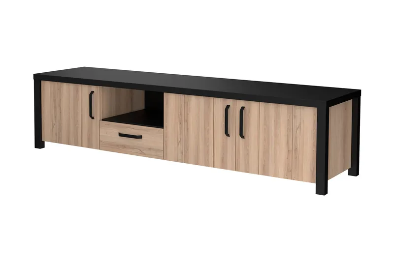 Konitsa Tv-bänk 210 cm - Brun/Svart - Möbler - Tv möbel & mediamöbel - TV bänk & mediabänk