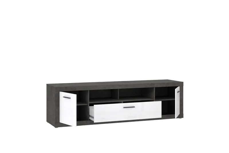 Kranea Tv-bänk 213 cm - Grå/Vit - Möbler - Tv möbel & mediamöbel - TV bänk & mediabänk